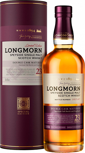 Longmorn Single Malt Scotch Whisky 23 Y.O. (gift box), 0.7 л