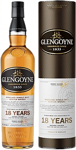 Glengoyne Highland Single Malt Scotch Whisky 18 y.o. (gift box), 0.7 л
