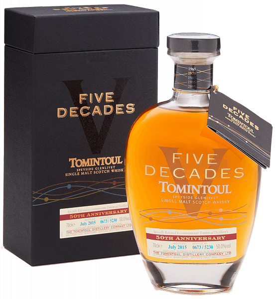 Tomintoul Five Decades Speyside Glenlivet Single Malt Scotch Whisky (gift box), 0.7 л