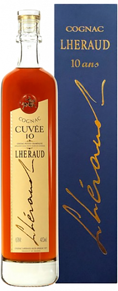 Коньяк Lheraud Cuvee 10 Cognac (gift box), 0.7 л