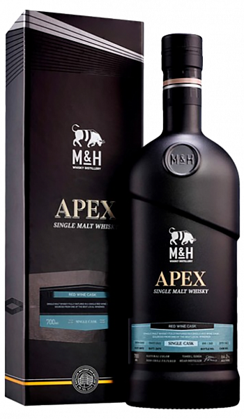 M&H Apex Red Wine Cask Single Malt Whiskey (gift box), 0.7 л