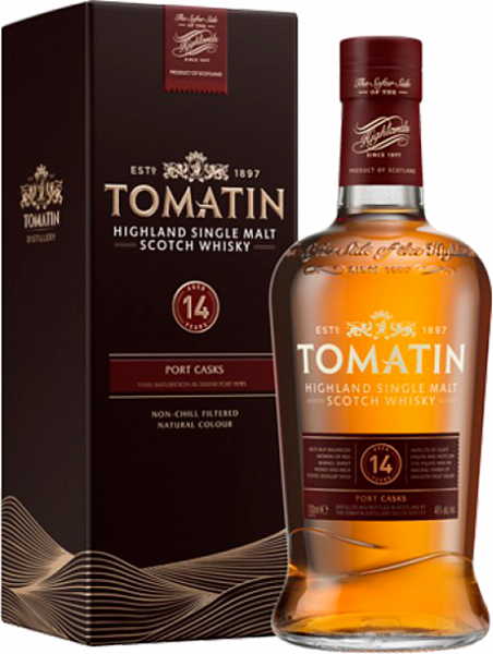 Виски Tomatin Highland Single Malt Scotch Whisky 14 y.o. (gift box), 0.7 л