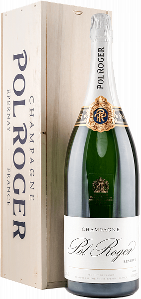 Шампанское Pol Roger Reserve Champagne AOC (gift box), 6 л