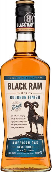 Black Ram Bourbon Finish 3 YO Blended Whisky 
, 0.5 л