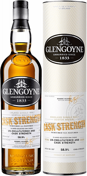 Glengoyne Cask Strength Highland Single Malt Scotch Whisky (gift box), 0.7л