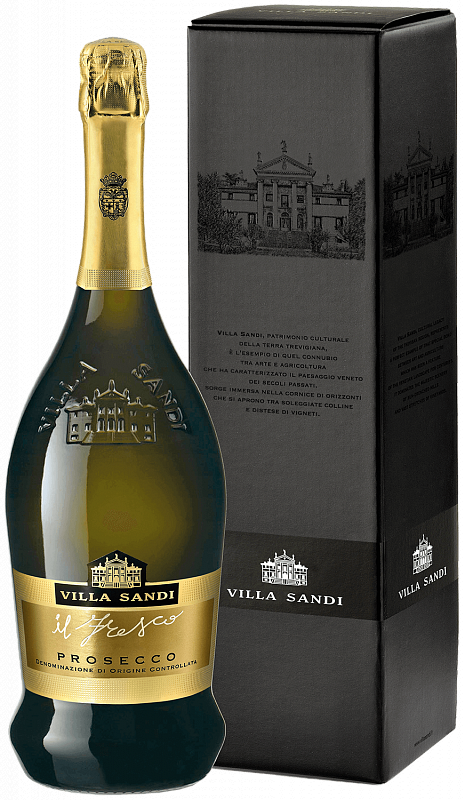 Игристое вино и шампанское Вилла Санди Иль Фреско Просекко DOC в подарочной упаковке 2019 1.5л