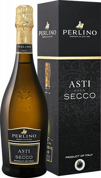 Игристое вино Perlino Secco Asti DOCG (gift box), 0.75 л