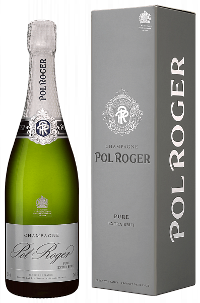 Шампанское Pol Roger Pure Extra Brut Champagne AOC (gift box), 0.75 л