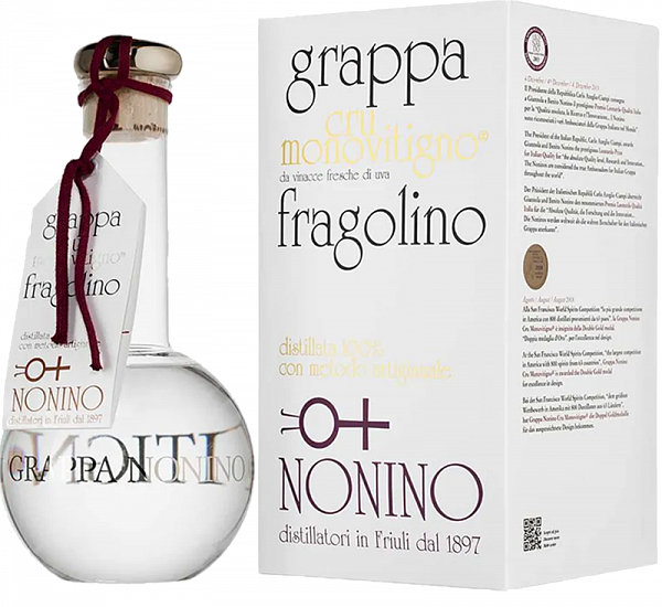 Граппа Nonino Cru Monovitigno Fragolino (gift box), 0.5 л