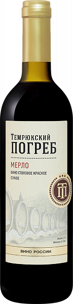Вино Temryukskiy Pogreb Merlo, 0.7 л