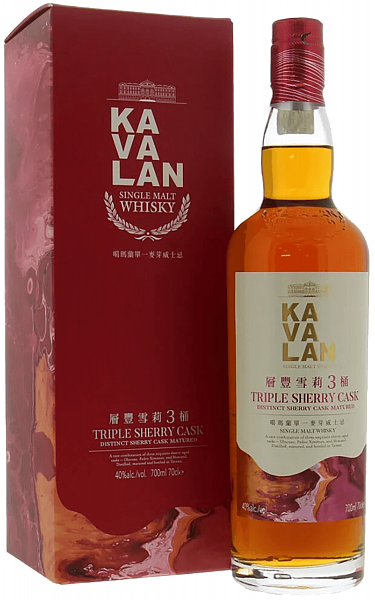 Kavalan Triple Sherry Cask Single Malt Whisky (gift box), 0.7 л