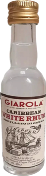 Ром Giarola Caribbean White Rhum, 0.03 л
