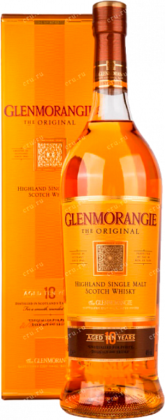 Виски Glenmorangie Original Highland Single Malt Scotch Whisky 10 y.o. (gift box), 1 л