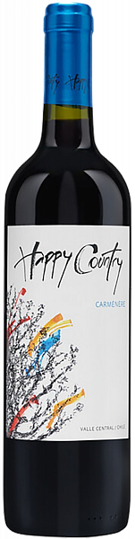 Вино Happy Country Carmenere Central Valley DO Bodegas y Vinedos de Aguirre, 0.75 л
