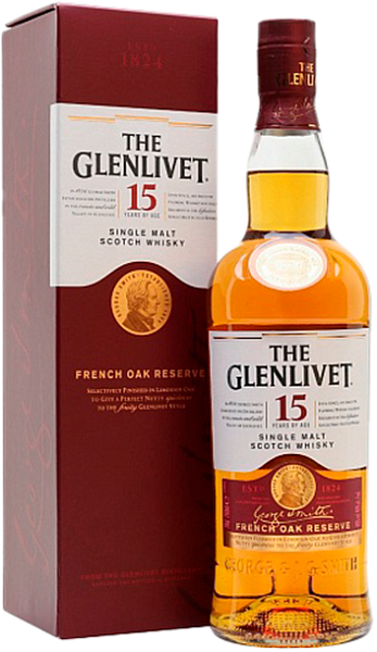 Виски The Glenlivet Single Malt Scotch Whisky 15 y.o. (gift box), 0.7 л в Самаре