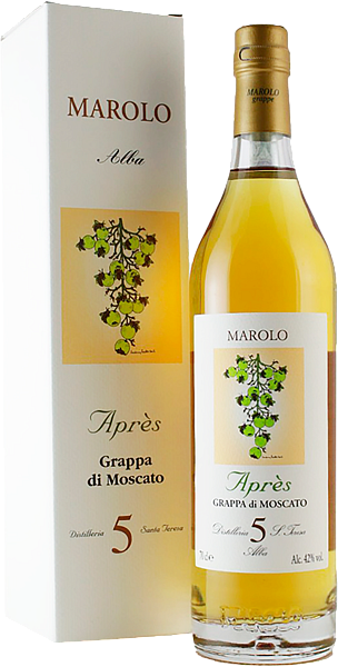 Marolo Apres 5 Grappa di Moscato (gift box), 0.7 л