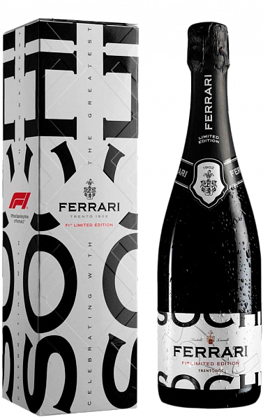 Игристое вино Ferrari Brut F1 Limited Edition Sochi Trento DOC (gift box), 0.75 л
