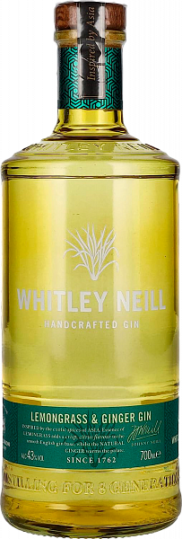 Whitley Neill Lemongrass & Ginger Handcrafted Dry Gin, 0.7 л