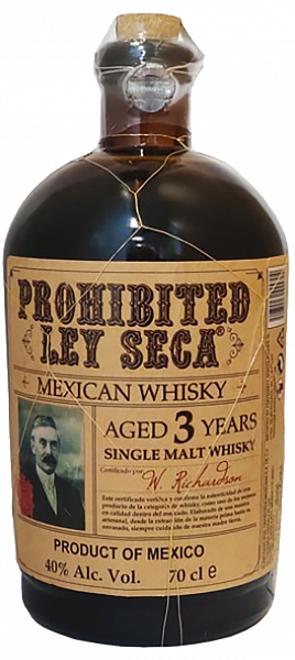 Prohibited Ley Seca 3 Years Old Single Malt Whisky, 0.7 л