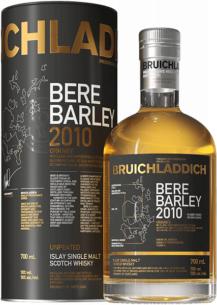 Виски Bruichladdich Bere Barley Islay single malt scotch whisky (gift box), 0.7 л