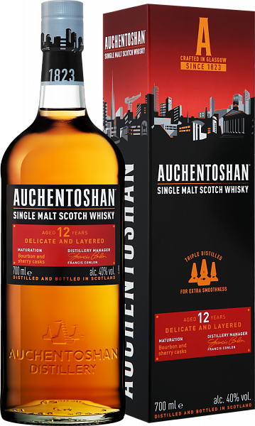 Auchentoshan Single Malt Scotch Whisky 12 y.o. (gift box), 0.7 л