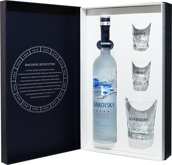 Водка Tchaikovsky (gift set premium collection), 0.7 л