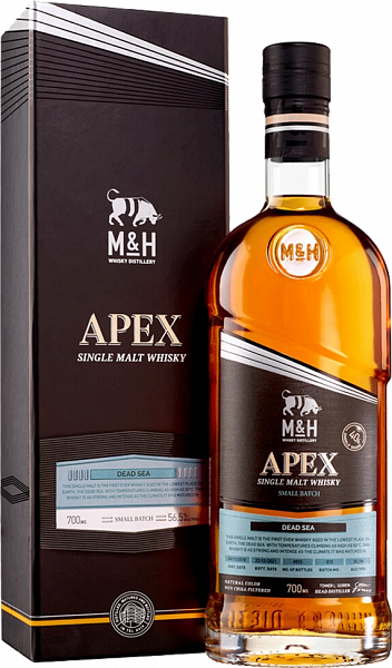 M&H Apex Dead Sea Single Malt Whiskey (gift box), 0.7 л