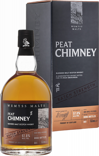 Виски Peat Chimney Batch Strength Wemyss Malts blended malt scotch whisky, 0.7 л