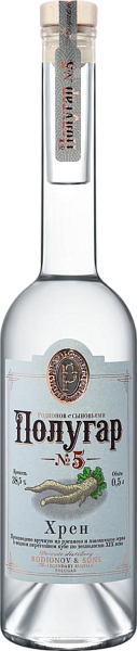 Дистиллят Polugar №5 Horseradish, 0.5 л