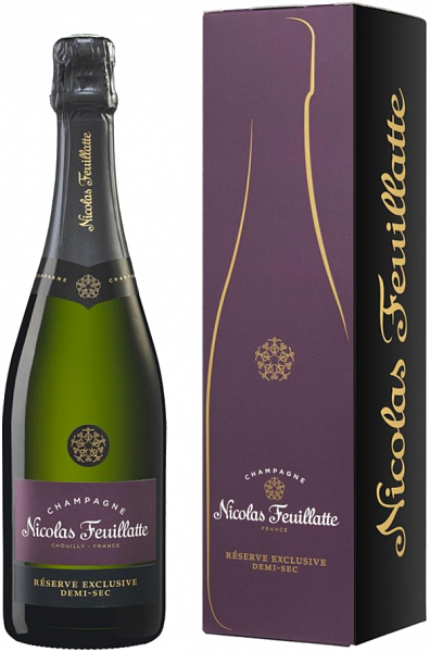 Шампанское Nicolas Feuillatte Reserve Exclusive Demi-Sec Champagne AOC (gift box), 0.75 л