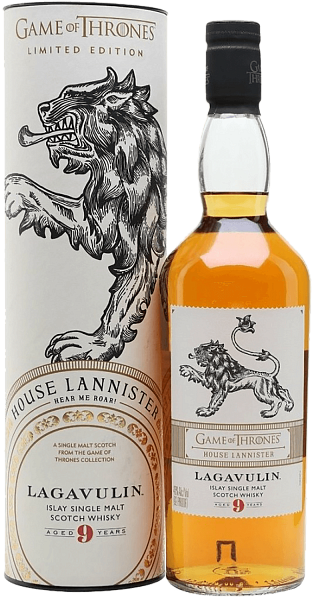 Виски Game of Thrones House Lannister Lagavulin 9 y.o. Islay Single Malt Scotch Whisky (gift box), 0.7 л