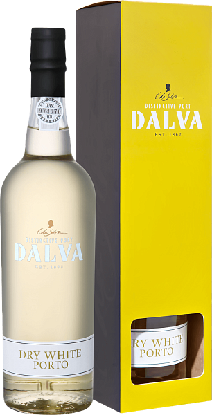 Портвейн Dalva White Dry Porto (gift box), 0.75 л