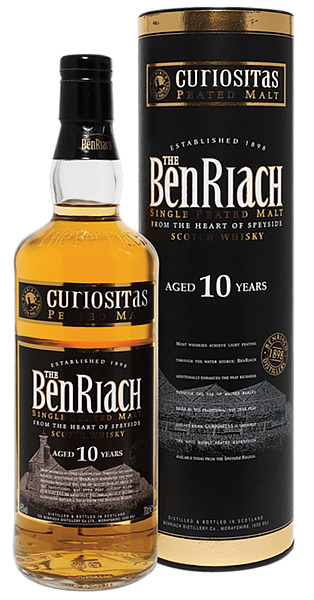Виски Benriach Curiositas 10 y.o. Single Malt Scotch Whisky (gift box), 0.7 л