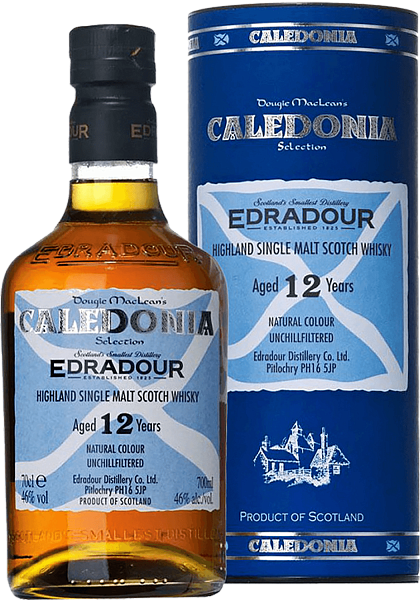 Edradour Caledonia Highland Single Malt Scotch Whisky 12 y.o. (gift box), 0.7л