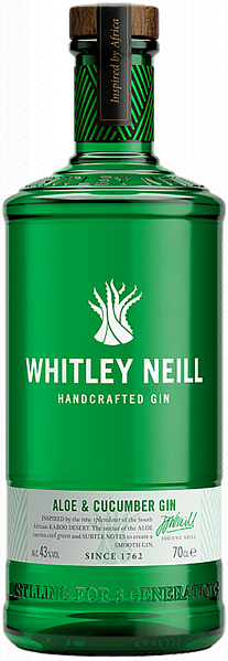 Джин Whitley Neill Aloe & Cucumber Handcrafted Dry Gin , 0.2 л
