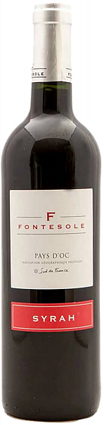 Вино Fontesole Syrah Pays d'Oc IGP Les Vignerons de Fontes, 0.75 л