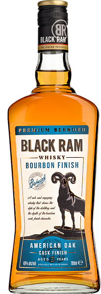 Black Ram Bourbon Finish 3 YO Blended Whisky 
, 0.7 л