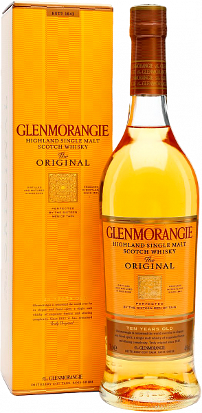 Виски Glenmorangie The Original 10 y.o. single malt scotch whisky (gift box), 1 л
