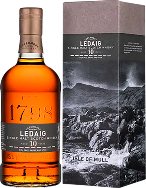 Виски Ledaig Aged 10 Years Single Malt Scotch Whisky (gift box), 0.7 л в Обнинске