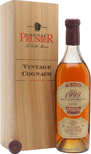 Коньяк Prunier 1999 Grande Champagne Cognac (wooden box), 0.7 л