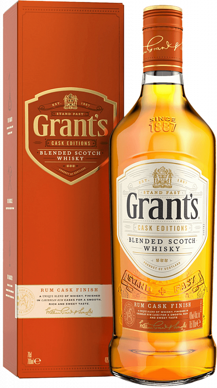 Грантс Эйл Каск Финиш купажированный шотландский виски в подарочной упаковке 0.7 л