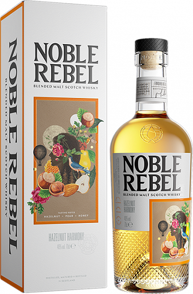 Виски Noble Rebel Hazelnut Harmony Blended Malt Whisky (gift box), 0.7 л