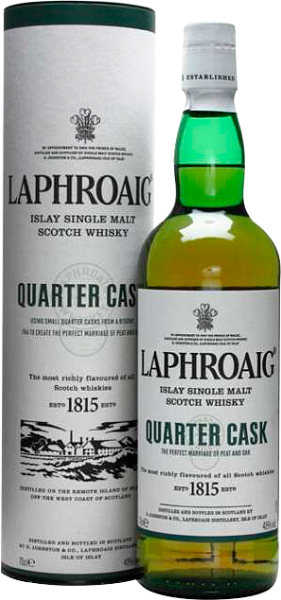 Виски Laphroaig Islay Quarter Cask Single Malt Scotch Whisky (gift box), 0.7 л