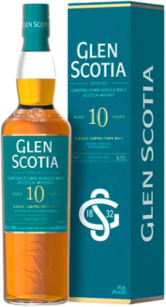 Виски Glen Scotia Campbeltown 10 y.o. Single Malt Scotch Whisky (gift box), 0.7 л
