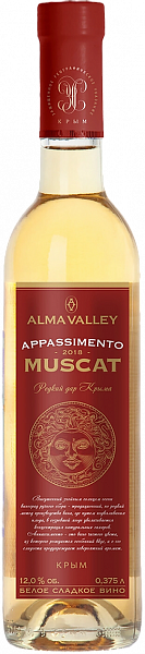 Белое сладкое вино Alma Valley Muscat Appassimento Crimea, 0.375 л