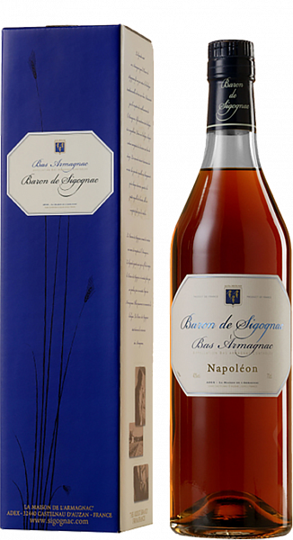Арманьяк Baron de Sigognac Napoleon Armagnac AOC (gift box), 0.7 л