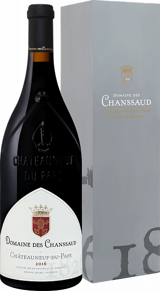 Вино Châteauneuf-du-Pape AOC Domaine des Chanssaud (gift box), 1.5 л