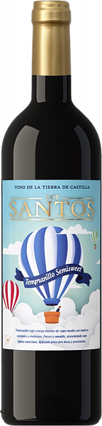 Вино Los Santos Tempranillo Semisweet Bodegas del Saz, 0.75 л
