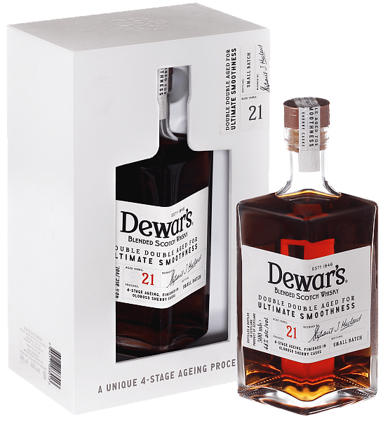Виски Dewar's Double Aged 21 y.o. Blended Scotch Whisky (gift box), 0.5 л
