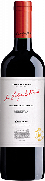 Чилийское вино Luis Felipe Edwards Reserva Carmenere Colchagua Valley DO, 0.75 л